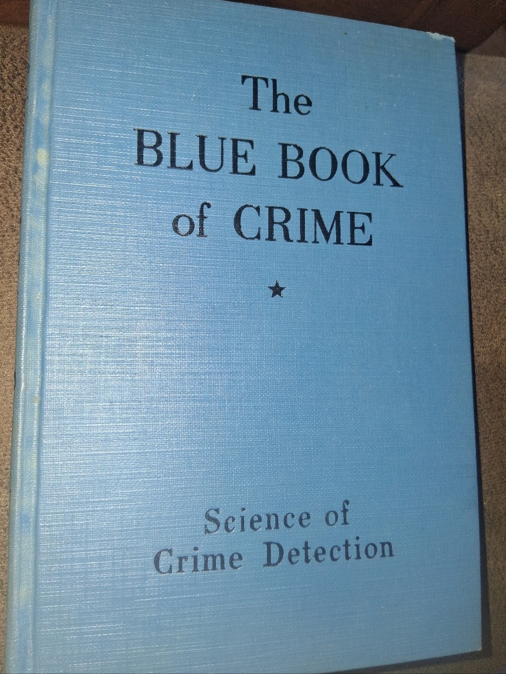 Antique  Hardcover Police Book On Crime. The BLUE BOOK ON CRIME, 1953